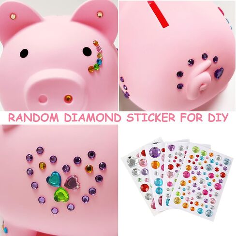 Piggy Bank, Unbreakable Plastic Money Bank, Coin Bank for Girls and Boys, Medium Size Piggy Banks, Practical Gifts for Birthday, Easter, Christmas (Pink) in Saudi Arabia