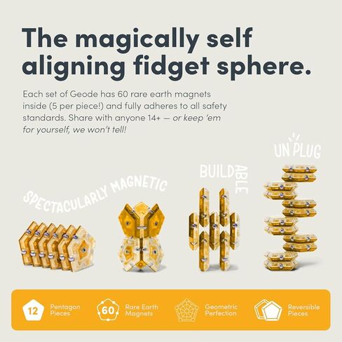 Speks Geode Sphere Magnetic Fidget Toy for Adults & Teens 14+ | Sensory Gadget for Stress Relief and Anxiety, Office Desk Toy Present, Christmas Gift, Holiday Stocking Stuffer | Cool, 12-Piece Set in Kuwait