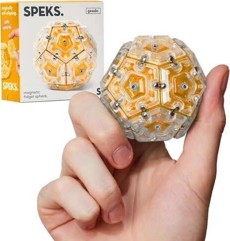 Speks Geode Sphere Magnetic Fidget Toy for Adults & Teens 14+ | Sensory Gadget for Stress Relief and Anxiety, Office Desk Toy Present, Christmas Gift, Holiday Stocking Stuffer | Cool, 12-Piece Set in Kuwait