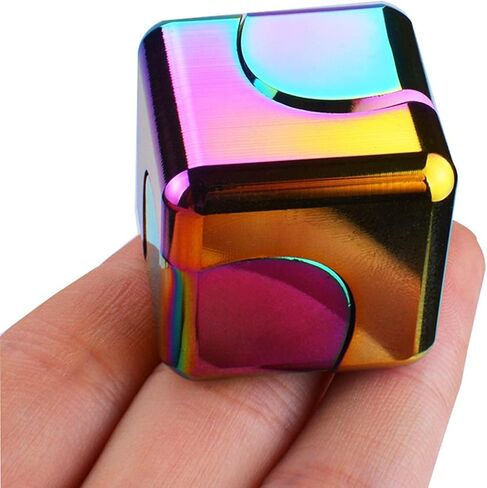 Fidget Spinner Toys Cube Adults, Easter Basket Stuffers for Teens Metal EDC Cool Desk Gadgets Office Toys Small Anxiety Figette Sensory Toy, ADHD Tool Fingears Figet Stress Valentine Gift for Boys in Saudi Arabia