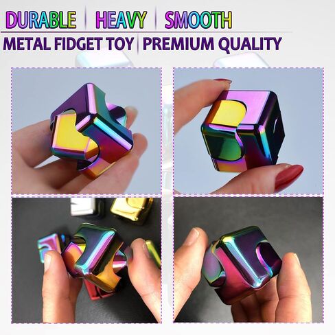 Fidget Spinner Toys Cube Adults, Easter Basket Stuffers for Teens Metal EDC Cool Desk Gadgets Office Toys Small Anxiety Figette Sensory Toy, ADHD Tool Fingears Figet Stress Valentine Gift for Boys in Saudi Arabia