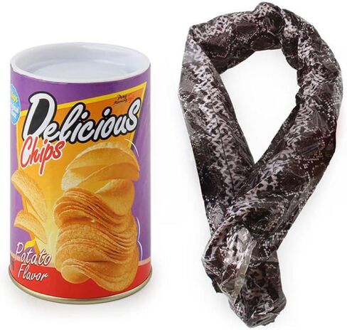 شريحة بطاطس Miuion ثعبان في علبة مزحة مضحكة حجم كبير لعيد كذبة أبريل وديكور حفلات الهالوين - صغير in Kuwait