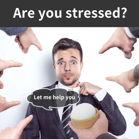 اتش دبليو او جيه جيه اتش اي كرات ضغط اسفنجية لتخفيف التوتر - 4 عبوات كبيرة محشوة على البخار، كرة ضغط لتخفيف القلق والتركيز والتوحد واعياد الميلاد والحفلات (1، اصفر وارجواني واخضر وابيض) in Kuwait