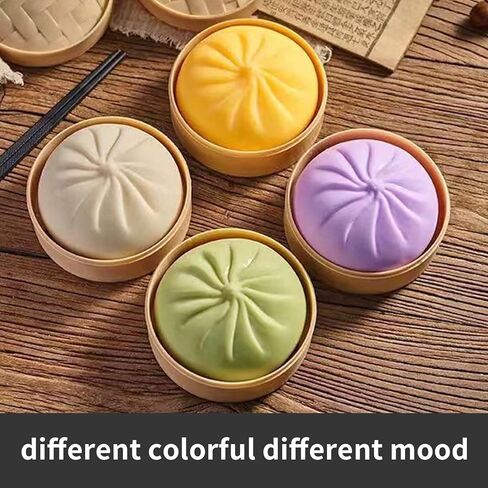 اتش دبليو او جيه جيه اتش اي كرات ضغط اسفنجية لتخفيف التوتر - 4 عبوات كبيرة محشوة على البخار، كرة ضغط لتخفيف القلق والتركيز والتوحد واعياد الميلاد والحفلات (1، اصفر وارجواني واخضر وابيض) in Kuwait