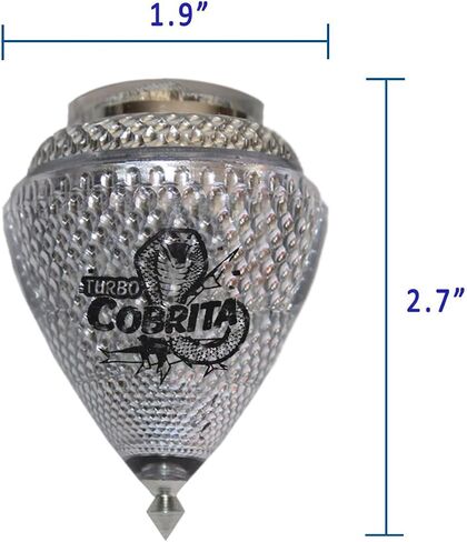 4 Pack Mini Cobra Durable Plastic Spin Tops & Metal Tip Made in Mexico - Trompo Mexicano COBRITA Plástico Durable & Punta de Metal (Pack of 4 Assorted Colors) in Saudi Arabia