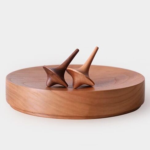Precision Spinning Top with Base–Premium Performance Top Spinner for Desktop–Wooden Spin Tops for Office–Handmade Fingertip Spinning Top with Minimal Design–Concentration Boosting Design(1 Set) in Kuwait