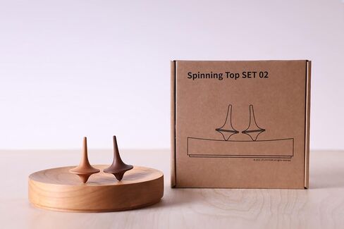 Precision Spinning Top with Base–Premium Performance Top Spinner for Desktop–Wooden Spin Tops for Office–Handmade Fingertip Spinning Top with Minimal Design–Concentration Boosting Design(1 Set) in Kuwait