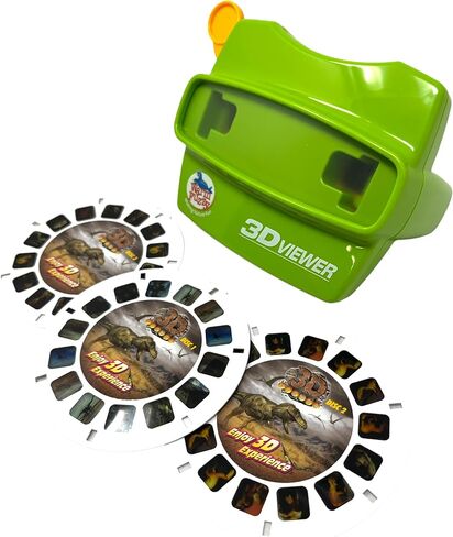 WARM FUZZY Toys 3D Viewfinder (Alligator) - Viewfinder for Kids & Adults, Classic Toys, Slide Viewer, 3D Reel Viewer, Retro Toys, Vintage Toys with 3 Reels - Contains 21 High Definition 3D Images in Saudi Arabia