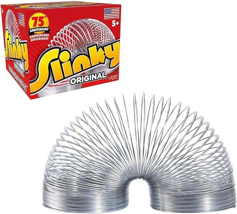 The Original Slinky Walking Spring Toy, Easter Basket Stuffers, Metal Slinky, Fidget Toys, Party Favors and Gifts, Kids Toys for Ages 5 Up, Small Gifts by Just Play in Saudi Arabia