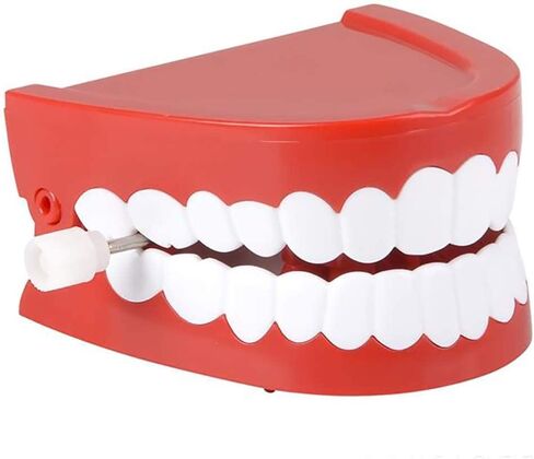 The Dreidel Company Wind Up Teeth Chomping & Chattering Teeth Toys for Kids Birthday Party Favors, Novelty and Gag Gifts, 2.5" Inches (2-Pack) in Kuwait