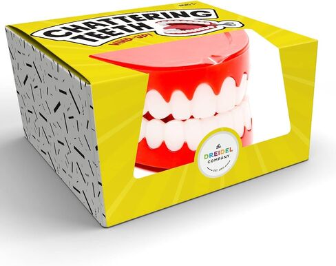 The Dreidel Company Wind Up Teeth Chomping & Chattering Teeth Toys for Kids Birthday Party Favors, Novelty and Gag Gifts, 2.5" Inches (2-Pack) in Kuwait