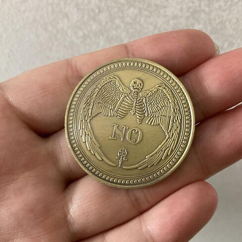 Yes No Coin Challenge Coin Decision Maker Souvenir Commemorative Coins &Perfect Divination Flip Coin, Gift, Party, Game (Ancient Silver) in Kuwait