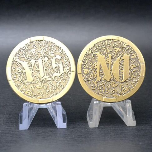 Joygulls Novelty Decision Maker Flipping Coins YES NO Challenge Coin (Gold) in Saudi Arabia