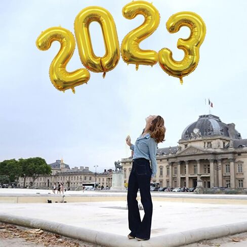GOER 42 Inch 2025 Silver Foil Number Balloons for 2025 New Year Eve Festival Party Supplies Graduation Decorations in Saudi Arabia