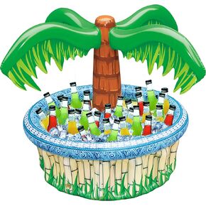 28" Inflatable Palm Tree Cooler, Beach Theme Party Décor, Party Supplies for Pool Party, Luau Party and Hawaiian Party in Saudi Arabia