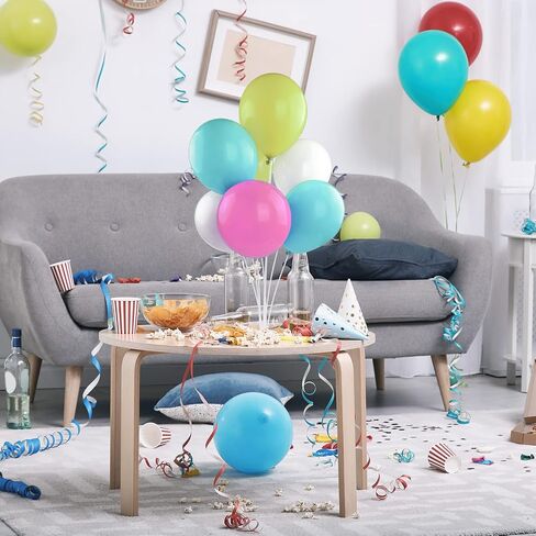 HOLICOLOR 9 Set Balloon Stands for Table, 28" Height Clear Table Balloon Centerpiece Stand with 63 Balloon Cups and Glue for Birthday Party Wedding Festival Balloons Decorations in Kuwait