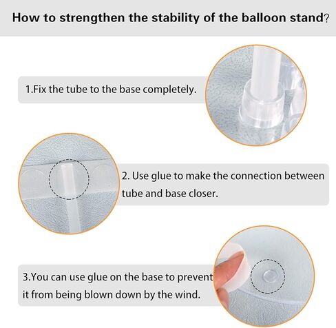 HOLICOLOR 9 Set Balloon Stands for Table, 28" Height Clear Table Balloon Centerpiece Stand with 63 Balloon Cups and Glue for Birthday Party Wedding Festival Balloons Decorations in Kuwait