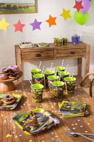 American Greetings Teenage Mutant Ninja Turtle (TMNT) Party Supplies, 16 oz. Reusable Plastic Party Cup (12-Count) in Saudi Arabia