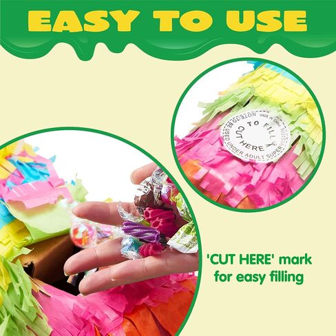 Cinco De Mayo Small Donkey Pinata for Kids Birthday Party, (12.5 x 15.5 x 4.5 in.) for Fun Fiesta Taco Party Supplies, Luau Event Photo Props, Mexican Theme Decoration, Carnivals Festivals, Taco Tuesday Event in Saudi Arabia