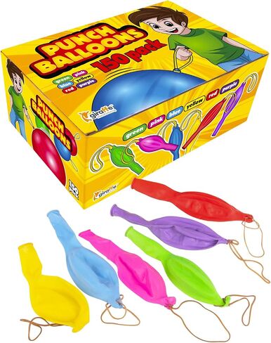 Giraffe 35 Pack 18" Large Thick Latex Neon Rubber Punch Balloons for Kids in Kuwait