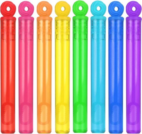 32-Piece 8 Colors Mini Bubble Wands Assortment Party Favors Toys for Kids Child, Christmas Celebration,Thanksgiving New Year, Themed Birthday,Wedding, Bath Time,Summer Outdoor Gifts for Girls Boys in Saudi Arabia