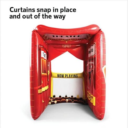 Upper Midland Products Inflatable Puppet Theater and Drive Thru - Puppet Show Theater for Kids with Dry Erase Board - Puppet Show for Kids- Reversible Toddler Drive Thru Play - 28" x 20" x 41"Inches in Saudi Arabia