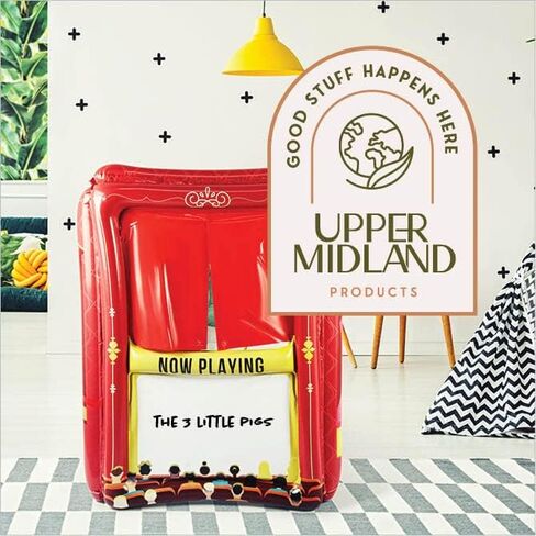 Upper Midland Products Inflatable Puppet Theater and Drive Thru - Puppet Show Theater for Kids with Dry Erase Board - Puppet Show for Kids- Reversible Toddler Drive Thru Play - 28" x 20" x 41"Inches in Saudi Arabia