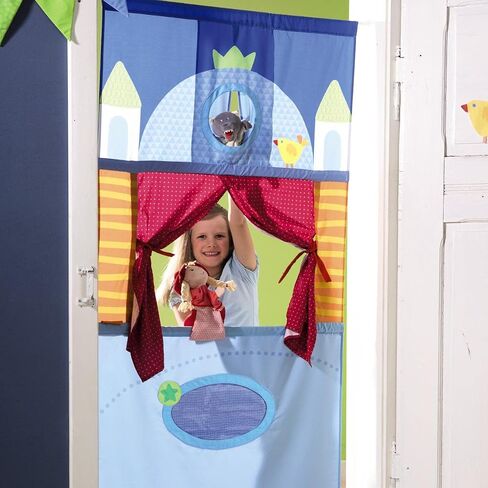 HABA Doorway Puppet Theater - Space Saver with Adjustable Rod Fits in Most Doorways in Saudi Arabia