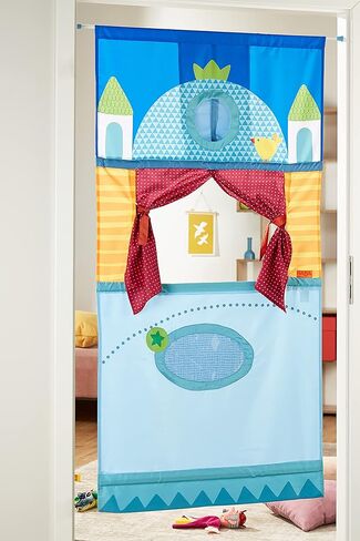 HABA Doorway Puppet Theater - Space Saver with Adjustable Rod Fits in Most Doorways in Saudi Arabia