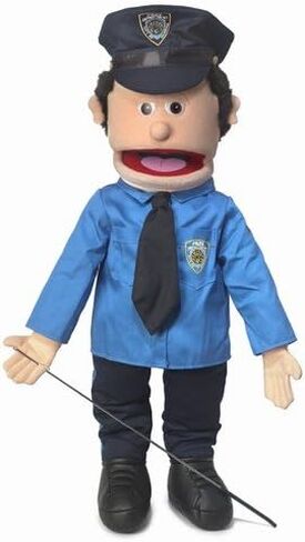 25" Policeman, Peach Male, Full Body, Ventriloquist Style Puppet in Saudi Arabia