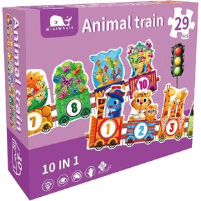Kids Floor Puzzles, Alphabet Express Jumbo Jigsaw Puzzles for Preschool, Toys & Gifts for Boys & Girls(52 Pcs)