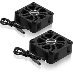 RC Motor Heatsink Fans Surpass Hobby Twin 30mm RC Car Motor Cooling Fans with Metal Cover 4068 4274 Brushless Motor Heatsink Fit for 1/8 1/7 RC Car 40mm 42mm Motors