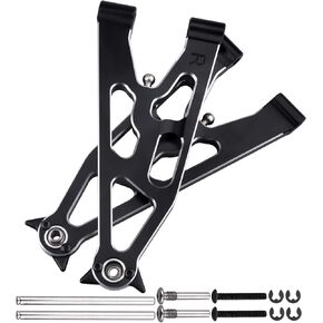 Aluminum Front Lower Suspension Arms Set for Losi Baja Rey Upgrades Parts (Black)