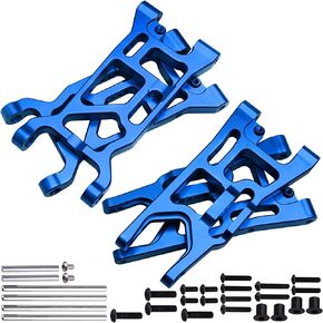 Aluminum Suspension A-Arms Set Front Arms & Rear Arms for 1/10 Losi Tenacity TT Pro 4WD SCT/DB Pro Upgrades, Replace LOS234016 LOS234017 (Blue)