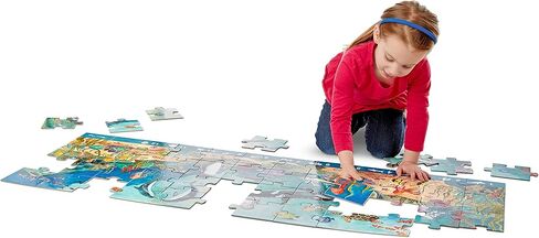 Melissa & Doug Search and Find Beneath the Waves Floor Puzzle (48 pcs, over 4 feet long),Multicolor in Saudi Arabia
