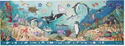 Melissa & Doug Search and Find Beneath the Waves Floor Puzzle (48 pcs, over 4 feet long),Multicolor in Saudi Arabia