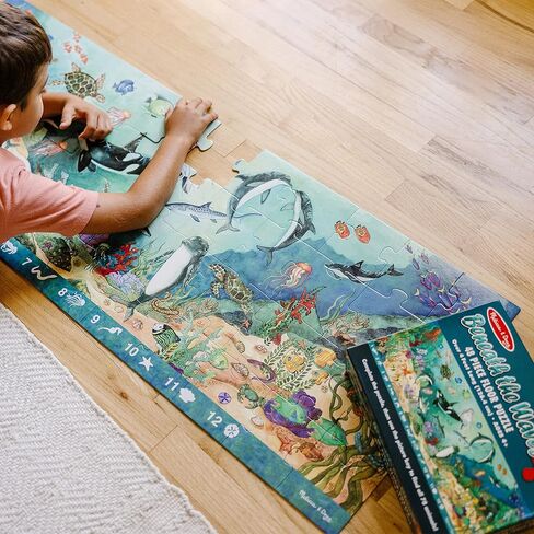 Melissa & Doug Search and Find Beneath the Waves Floor Puzzle (48 pcs, over 4 feet long),Multicolor in Saudi Arabia