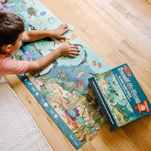 Melissa & Doug Search and Find Beneath the Waves Floor Puzzle (48 pcs, over 4 feet long),Multicolor in Saudi Arabia