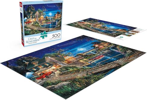 Buffalo Games - Days to Remember - Country Road - 500 Piece Jigsaw Puzzle Multicolor, 21.25"L X 15"W in Saudi Arabia