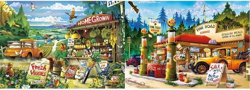 Buffalo Games - Days to Remember - Country Road - 500 Piece Jigsaw Puzzle Multicolor, 21.25"L X 15"W in Saudi Arabia