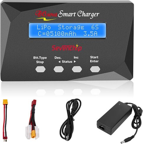 شاحن ميزان Sevenchip B6 RC مفرغ شاحن بطارية ليبو مع مصدر طاقة لشاحن بطارية 1S-6S LiPo Lilon Life NiCd NiMh Pb RC in Saudi Arabia