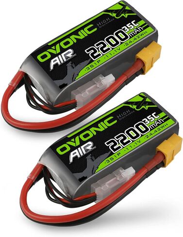 OVONIC 3s Lipo Battery 35C 2200mAh 11.1V Lipo Battery with XT60 Connector for Airplane RC Quadcopter Helicopter FPV Drone (1pcs) in Saudi Arabia