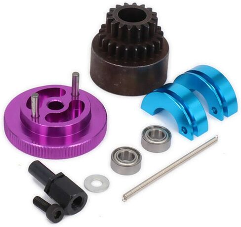 16T-21T Two Speed Clutch Set Bell Shoes Springs Flywheel Bearing for 1/10 RC Car (Blue) in Saudi Arabia
