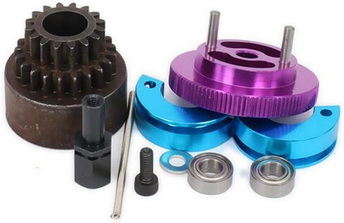 16T-21T Two Speed Clutch Set Bell Shoes Springs Flywheel Bearing for 1/10 RC Car (Blue) in Saudi Arabia