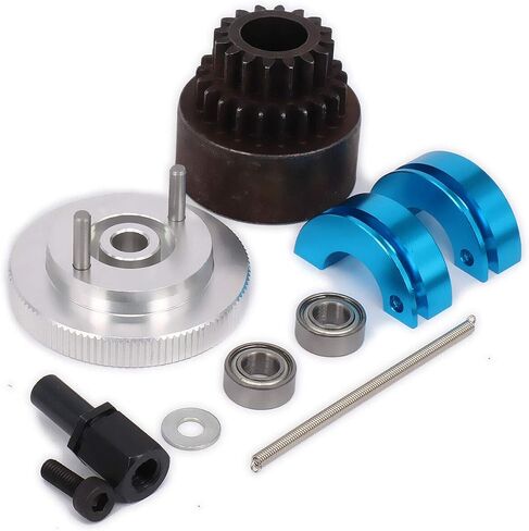 16T-21T Two Speed Clutch Set Bell Shoes Springs Flywheel Bearing for 1/10 RC Car (Blue) in Saudi Arabia
