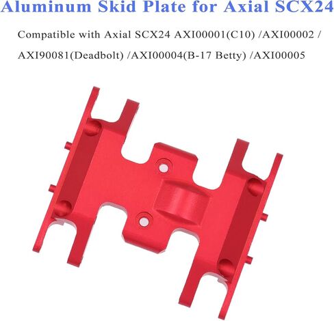 Aluminum Alloy Skid Plate for Axial SCX24 C10 AXI00001 Deadbolt AXI90081 (Red) in Kuwait