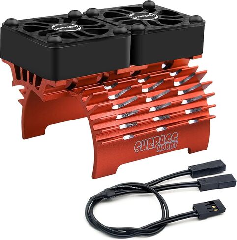Hobby Twin RC Car Motor Cooling Fans - Metal Cover Heatsink Fit for 1/8 1/7 RC Car 40mm 42mm Brushless Motors in Kuwait