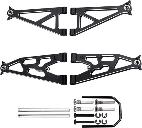 Aluminum Front Suspension Arms Set Upper and Lower for Losi Baja Rey Upgrades, Replaces LOS234004 (Red) in Saudi Arabia