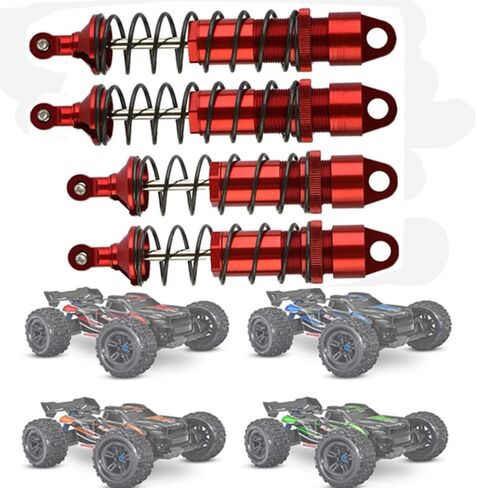 الألومنيوم الأمامي والخلفي RC الصدمات ترقية أجزاء لSledge 4WD #95076-4، ترقيات Big Bore Sledge لـ 1/8 Sledge Monster Truck 4PCS / Set (أحمر) in Kuwait