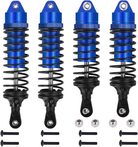 GLOBACT 4PCS Aluminum Front & Rear RC Shocks for 1/10 RC Truck Slash 2WD/4x4 shocks Rustler 4X4 Stampede 4X4 Hoss 4X4 RC Car Replace 5862 (Red) in Saudi Arabia